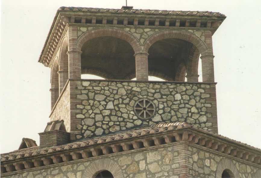 Comune di Penna in Teverina - Loc. Le Salsare. Particolare costruttuvo della gronda e dell'altana. Lavori eseguiti dalla Ditta Parca Tullio e Geom. Fernando di Giove (anno 1980-82)..